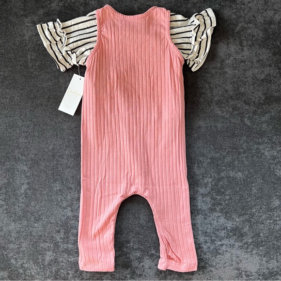 NWT Jessica Simpson 2 Piece Overall Set Size 12 Months - Picture 9 of 9